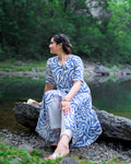 Bottomwear- White Zyra Chanderi Pants
