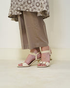 Manini - Beige Abstract Block Print Collared Kurta with Pants Set