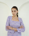 Vrinda - Blue & Pink Bandhani Print Cotton Kurta