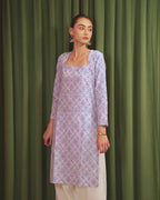 Vrinda - Blue & Pink Bandhani Print Cotton Kurta